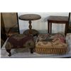 Image 1 : 2 Small Vintage Tables, & 2 Small Foot Rests.