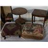 Image 2 : 2 Small Vintage Tables, & 2 Small Foot Rests.