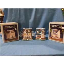 Pair of Ceramic X-Mas Decorations