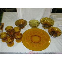 10-Pieces Of Amber Glass