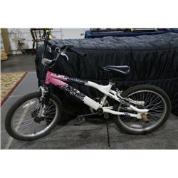 White/Pink Mongoose BMX Bicycle