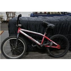 Silver/Red Unknown BMX Bicycle
