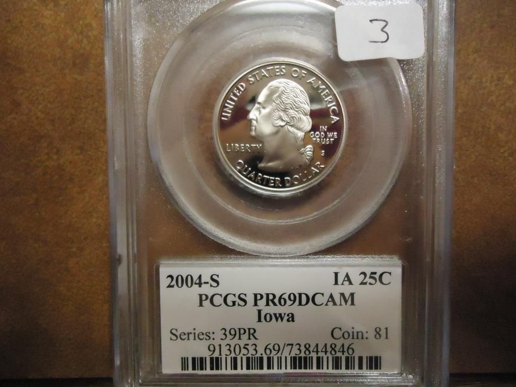2004S IOWA QUARTER PCGS PR69 DCAM