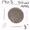 Image 1 : 1903 INDIAN HEAD PENNY RED BOOK VALUE $8.00+ *NICE EARLY VERY FINE GRADE*!! PENNY CAME OUT OF SAFE!!