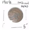 Image 1 : 1908 INDIAN HEAD PENNY RED BOOK VALUE $5.00+ *NICE EARLY FINE GRADE*!! PENNY CAME OUT OF SAFE!!