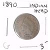 Image 1 : 1890 INDIAN HEAD PENNY RED BOOK VALUE $3.00+ *NICE EARLY GOOD GRADE*!! PENNY CAME OUT OF SAFE!!
