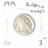 Image 1 : 1919 BUFFALO NICKEL RED BOOK VALUE $3.00+ *NICE EARLY VERY GOOD GRADE*!! BUFFALO NICKEL CAME OUT OF