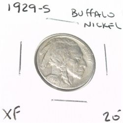 1929-S BUFFALO NICKEL RED BOOK VALUE $20.00+ *NICE EARLY EXTRA FINE GRADE*!! BUFFALO NICKEL CAME OUT