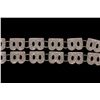 Image 3 : CHAIN & PENDANT:  [1] 14KWG 34 inch ''B'' link chain pave' set with round diamonds,  TWA 17.70 cts.,