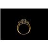Image 2 : RING: [1] Ladies diamond and 14kyg (stamped) three stone engagement ring, prong set in center (1) rb