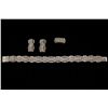 Image 1 : SUITE:  [1] 10KWG suite with matching ring, bracelet and earrings set with round diamonds, approx. 4