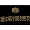 Image 2 : BRACELET & RING:  [1] 14KYG bracelet set with princess and baguette cut diamonds, approx. 18.0 cttw.