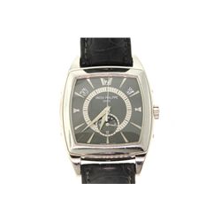 WATCH:  [1]  Platinum Gents. Patek Philippe Annual Calendar automatic watch with an anthracite dial 