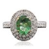 Image 1 : 14KT Two-Tone Gold 1.29ct Emerald and Diamond Ring