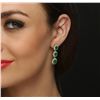 Image 3 : 14KT Yellow Gold 3.54ctw Emerald and Diamond Earrings