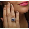 Image 2 : 18KT White Gold 3.61ct Tanzanite and Diamond Ring