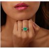 Image 2 : 14KT White Gold 4.24ct Emerald and Diamond Ring