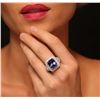 Image 2 : 14KT Two-Tone Gold 7.46ct Tanzanite and Diamond Ring