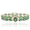 Image 3 : 14KT Yellow Gold 23.37ctw Emerald and Diamond Bracelet