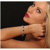Image 1 : 14KT White Gold 12.23ctw Sapphire and Diamond Bracelet