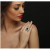 Image 2 : 14KT White Gold 6.33ct Emerald and Diamond Ring