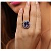 Image 1 : 14KT White Gold 6.93ct Tanzanite and Diamond Ring