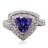 Image 3 : 14KT Two-Tone Gold 2.25ct Tanzanite and Diamond Ring