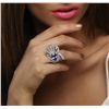 Image 2 : 18KT White Gold 6.20ctw Tanzanite and Diamond Ring