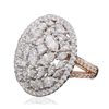 Image 4 : 14KT Two-Tone Gold 5.61ctw Diamond Ring