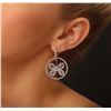 Image 2 : 18KT White Gold 2.38ctw Pink Topaz and Diamond Earrings