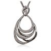 Image 4 : 14KT White Gold 1.21ctw Diamond Pendant With Chain