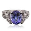 Image 3 : 18KT White Gold 3.74ct Tanzanite and Diamond Ring