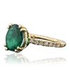 Image 2 : 18KT Yellow Gold 1.65ct Emerald and Diamond Ring