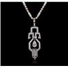 Image 3 : 18KT Two-Tone Gold 4.79ctw Diamond Necklace
