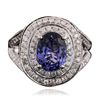 Image 1 : 14KT White Gold 2.46ct Tanzanite and Diamond Ring