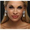 Image 1 : 18KT White Gold 6.90ctw Diamond and Pearl Earrings