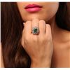 Image 1 : 14KT Rose Gold 2.49ct Emerald and Diamond Ring