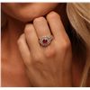 Image 2 : 14KT Yellow Gold 1.59ct Ruby and Diamond Ring