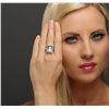 Image 1 : 14KT Two-Tone Gold 8.65ct Aquamarine and Diamond Ring