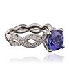 Image 4 : 18KT White Gold 2.98ct Tanzanite and Diamond Ring