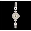 Image 3 : Ladies Bulova 14KT and 10KT White Gold 0.22ctw Diamond Wristwatch