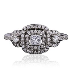 14KT White Gold 0.54ctw Diamond Ring