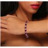 Image 1 : 14KT White Gold 27.00ctw Ruby and Diamond Bracelet