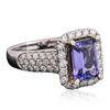 Image 2 : 14KT Two-Tone Gold 2.22ct Tanzanite and Diamond Ring