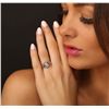 Image 3 : 18KT White Gold 0.46ctw Sapphire and Diamond Ring