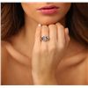 Image 4 : 18KT White Gold 0.46ctw Sapphire and Diamond Ring