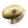 Image 3 : 14KT Yellow Gold 0.15ctw Diamond Ring