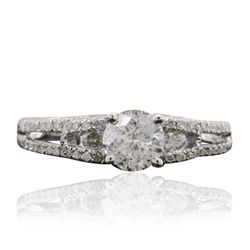 14KT White Gold 1.02ctw Diamond Ring