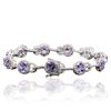 Image 4 : 14KT White Gold 5.94ctw Tanzanite and Diamond Bracelet