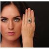 Image 3 : 14KT Yellow Gold 0.83ct Emerald and Diamond Ring